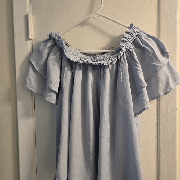 Elegant Denim Off-Shoulder Women's Top Size 3XL - Picture 4 of 5